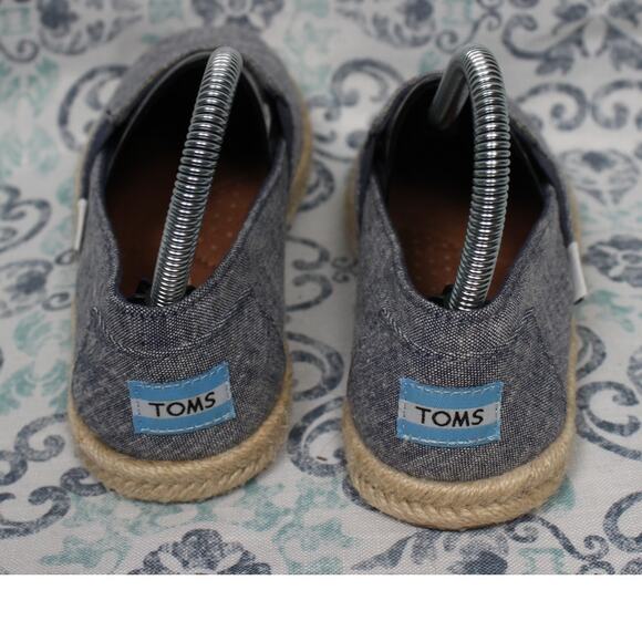 TOMS Womens Redondo Navy‎ Slub Chambray Slip-on Size 5.5 - Picture 6 of 9
